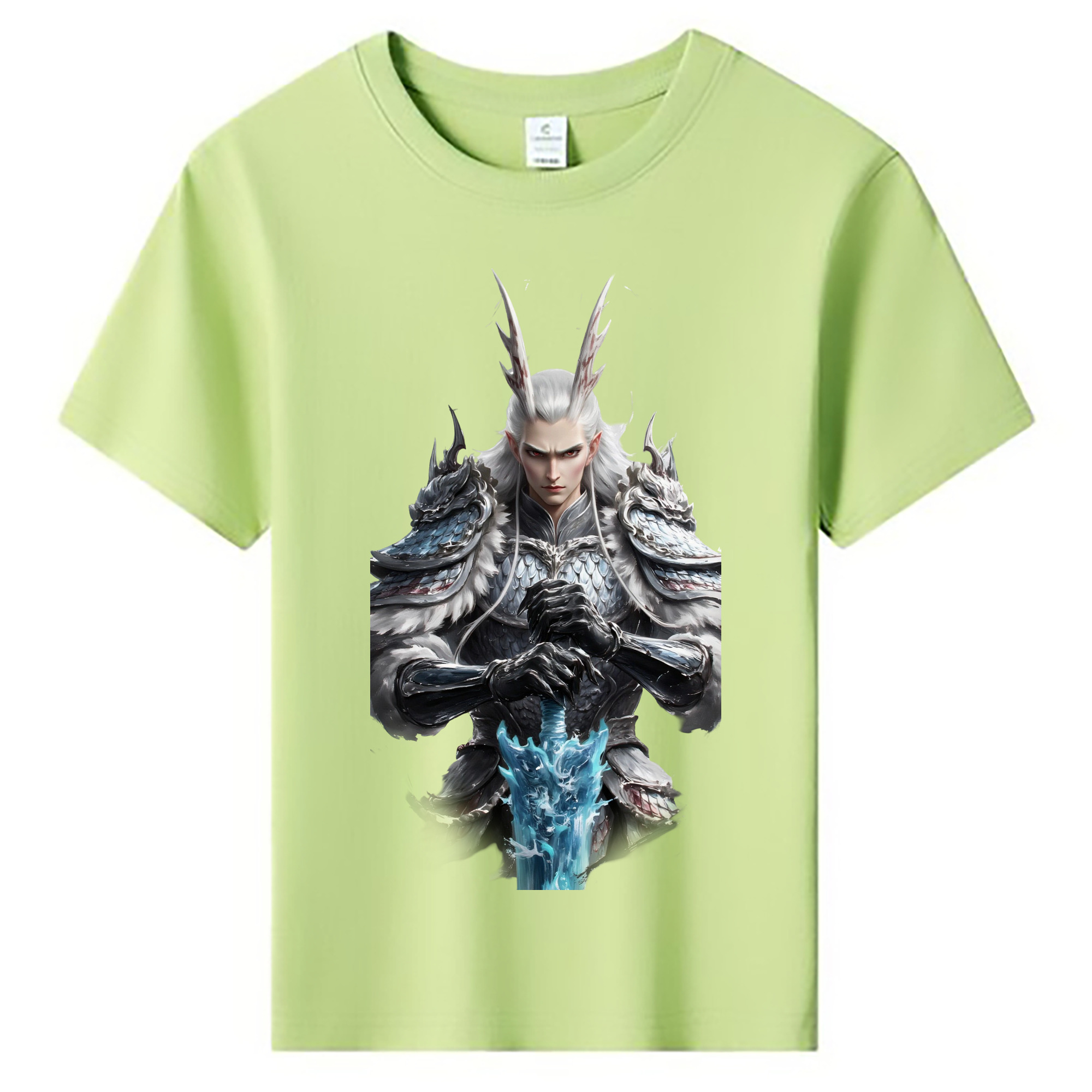 （画像用） Ne Zha 2 ナタ 魔童の大暴れ 綿100％キッズTシャツ（フロントプリント）